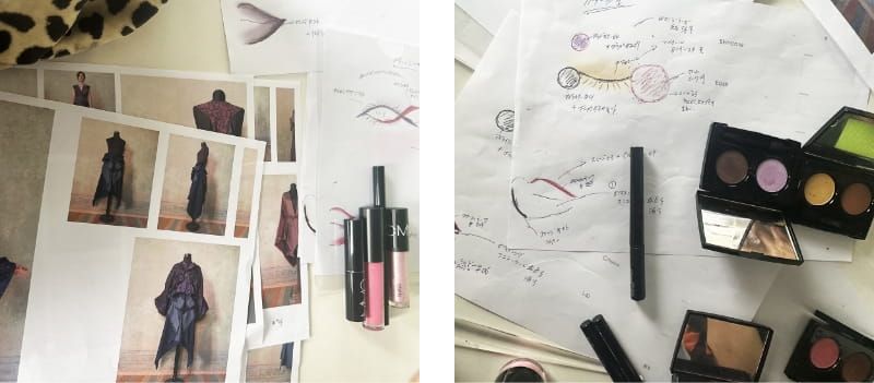 ファッションイベントでのステージメイク
